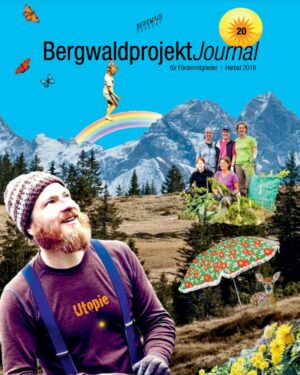 Cover der Zeitschrift BergwaldprojektJournal über die Arbeit der Zukunftsbauern in der Regenerativen Landwirtschaft und dem Market Garden am Schloss Tempelhof.